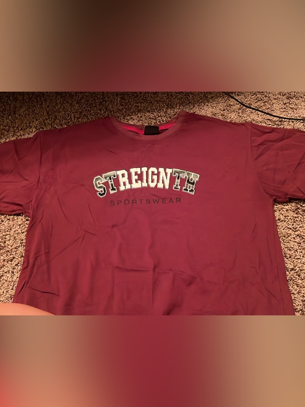 Reign Maroon Tee with White and Black Logo